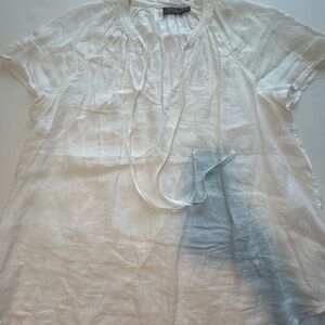 Polo by Ralph Lauren White Linen Blouse